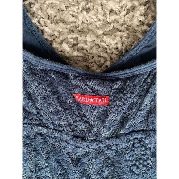 HARD TAIL FOREVER BLUE LACE LINED SUN TANK DRESS SZ M - Picture 5 of 8